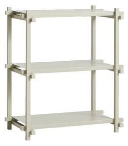 Policový systém Woody Column Low, Smokey Grey – HAY