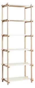 Policový systém Woody Column High, Oak / Almond White – HAY