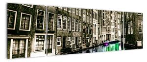 Obraz ulice Amsterdamu (Obraz 170x50cm)