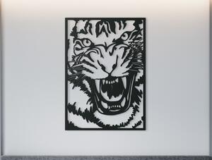 Drevko AKCIA - Drevený obraz na stenu Tiger útočí