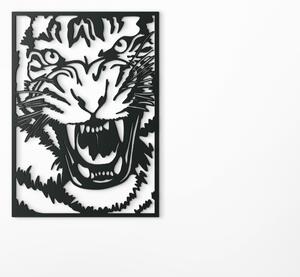 Drevko AKCIA - Drevený obraz na stenu Tiger útočí
