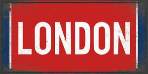 Ceduľa značka London 30,5cm x 15,5cm Plechová tabuľa