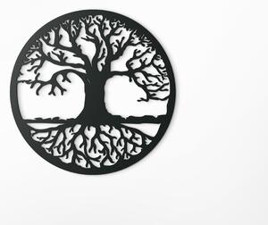 Drevko AKCIA - Drevený obraz Strom života Rozvaha (32,5 x 32,5 cm) Čierna