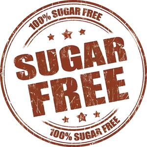 Ceduľa Sugar Free 20cm x 20cm Plechová tabuľa