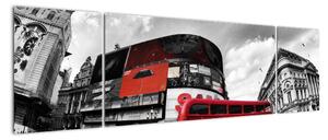Červený autobus v Londýne - obraz (Obraz 170x50cm)