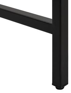 Konzolový stôl hnedý čierny 30 x 100 cm MDF stolný kovový rám obdĺžnikový priemyselný