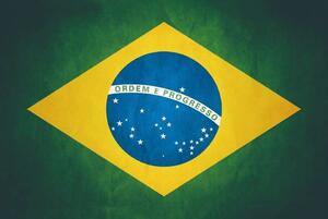 Ceduľa Brazília vlajka 30cm x 20cm Plechová tabuľa