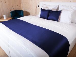Biante Saténový prehoz/behúň na posteľ Satén LUX-L039 Námornícka modrá 60x260 cm