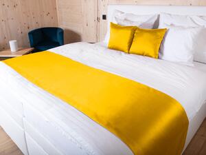 Biante Saténový prehoz/behúň na posteľ Satén LUX-L041 Kanárikovo žltý 50x240 cm