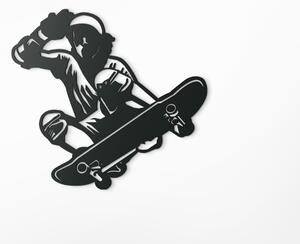 Drevko AKCIA - Drevená nálepka na stenu Skateboardista