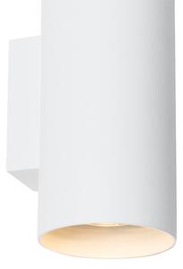 Dizajnová nástenná lampa biela okrúhla - Sab