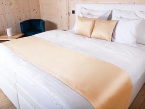 Biante Saténový prehoz/behúň na posteľ Satén LUX-L046 Béžový 50x240 cm