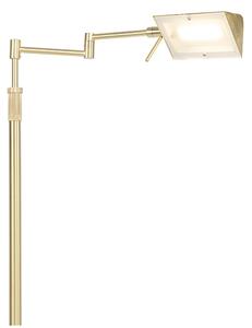 Stojaca lampa mosadz vrátane LED s dotykovým stmievačom - Notia