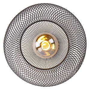 Moderné stropné svietidlo čierne 30 cm - Mesh Ball