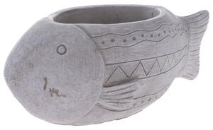 Betónový obal na kvetináč Ryba, 23 x 9 x 11 cm