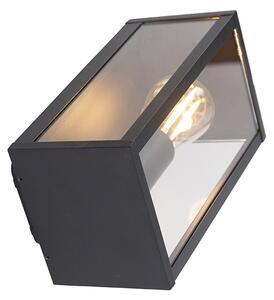 Priemyselná nástenná lampa čierna 26 cm IP44 - Charlois