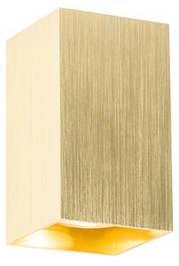 Moderná nástenná lampa zlatá štvorcová 2-svetlo - Sandy