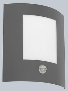 Vonkajšia nástenná lampa antracit s pohybovým senzorom IP44 - Emmerald 1