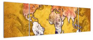 Obraz mapy sveta (Obraz 170x50cm)