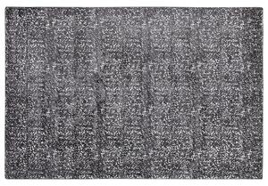Koberec sivý so strieborným viskózový 140 x 200 cm moderný do obývacej izby a spálne