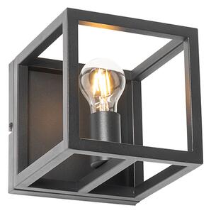 Priemyselná nástenná lampa čierna - Cage
