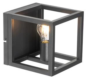 Priemyselná nástenná lampa čierna - Cage