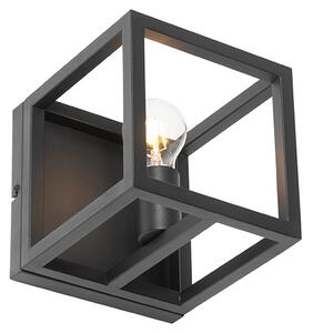 Priemyselná nástenná lampa čierna - Cage