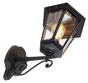 Klasická vonkajšia nástenná lampa čierna IP44 - Havana Up