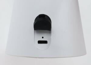 Stolná vonkajšia prenosná LED lampa Boise, biela, USB, 15 x 17 cm, plast
