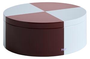 Plechová dóza Tin, Round, Burgundy / Ice Blue – HAY