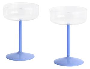 Sada pohárov Tint Coupe, 2 ks, Clear / Blue – HAY