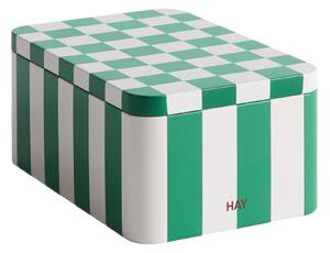 Plechová dóza Tin, Small, Green / Off-White – HAY