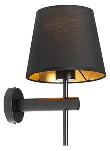 Moderná nástenná lampa čierna - Pluk