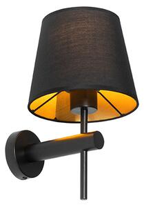 Moderná nástenná lampa čierna - Pluk