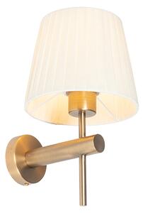 Moderná nástenná lampa biela s bronzom - Pluk