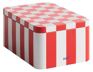 Plechová dóza Tin, Small, Red / Off-White – HAY
