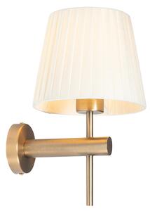 Moderná nástenná lampa biela s bronzom - Pluk