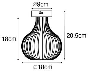 Moderné stropné svietidlo čierne 18 cm - Saffira