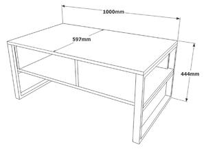 Dizajnový konferenčný stolík Hanae 100 cm strieborný