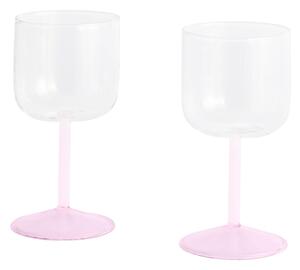 Sada pohárov na víno Tint, 2 ks, Clear / Pink – HAY