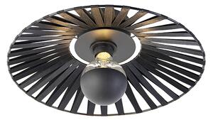 Rustikálna nástenná lampa čierna 40 cm - Leia