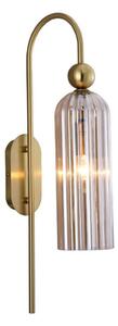Nástenná lampa PIEGA 1xE14/40W/230V mosadzná/dymová béžová