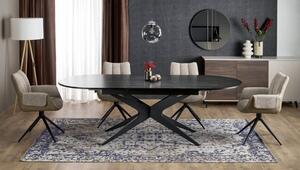 Halmar Rozkladací jedálenský stôl SANDRO 180(240)x100 čierny