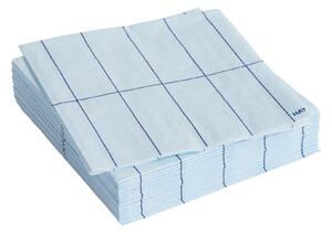 Papierové servítky Pattern Cocktail, 20 ks, Light Blue / Blue grid – HAY