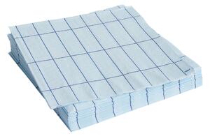 Papierové servítky Pattern Dinner, 20 ks, Light Blue / Blue grid – HAY