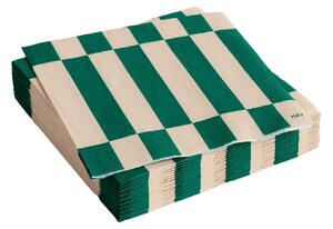 Papierové servítky Pattern Cocktail, 20 ks, Off-white / Green – HAY