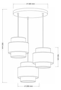 Brilagi - Závesný luster SPACE 3xE27/60W/230V priemer 40 cm béžová/krémová