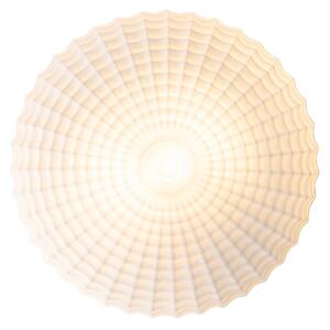 Klasické stropné svietidlo čierne s opálovým sklom 35 cm IP44 - Nohmi