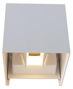 Vonkajšia nástenná lampa biela vrátane LED 2-svetlo IP54 - Edwin