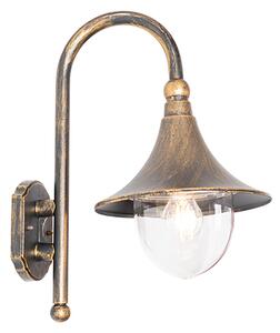Klasická vonkajšia nástenná lampa starožitné zlato IP44 - Daphne